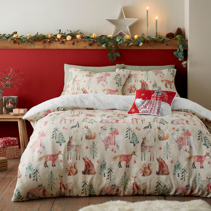 Animal Print Red Square Cushion