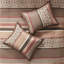 Ensemble de couvre-lit réversible en jacquard 5 pièces Red King