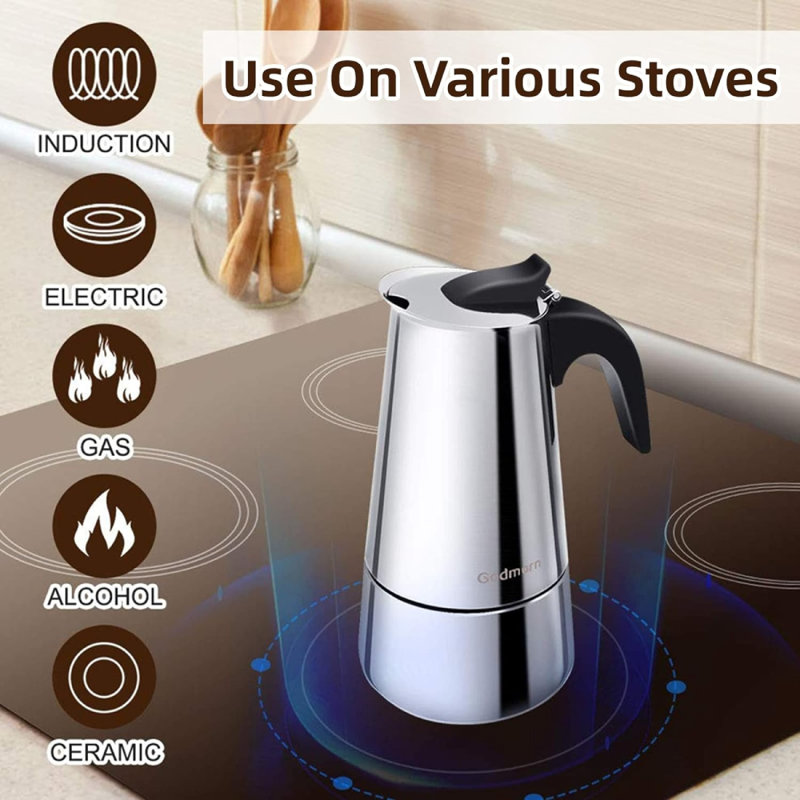 Percolateur en acier inoxydable 10 tasses