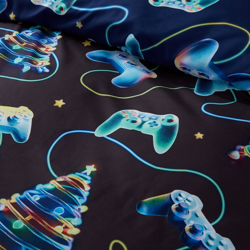 Christmas Gamer So Soft Reversible Duvet Cover Set, Double Duvet Cover Set + 2 Standard Pillowcases