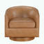 Chaise pivotante demi-tonneau en similicuir Maisy