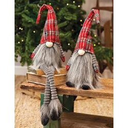 Gnome de père Noël écossais debout