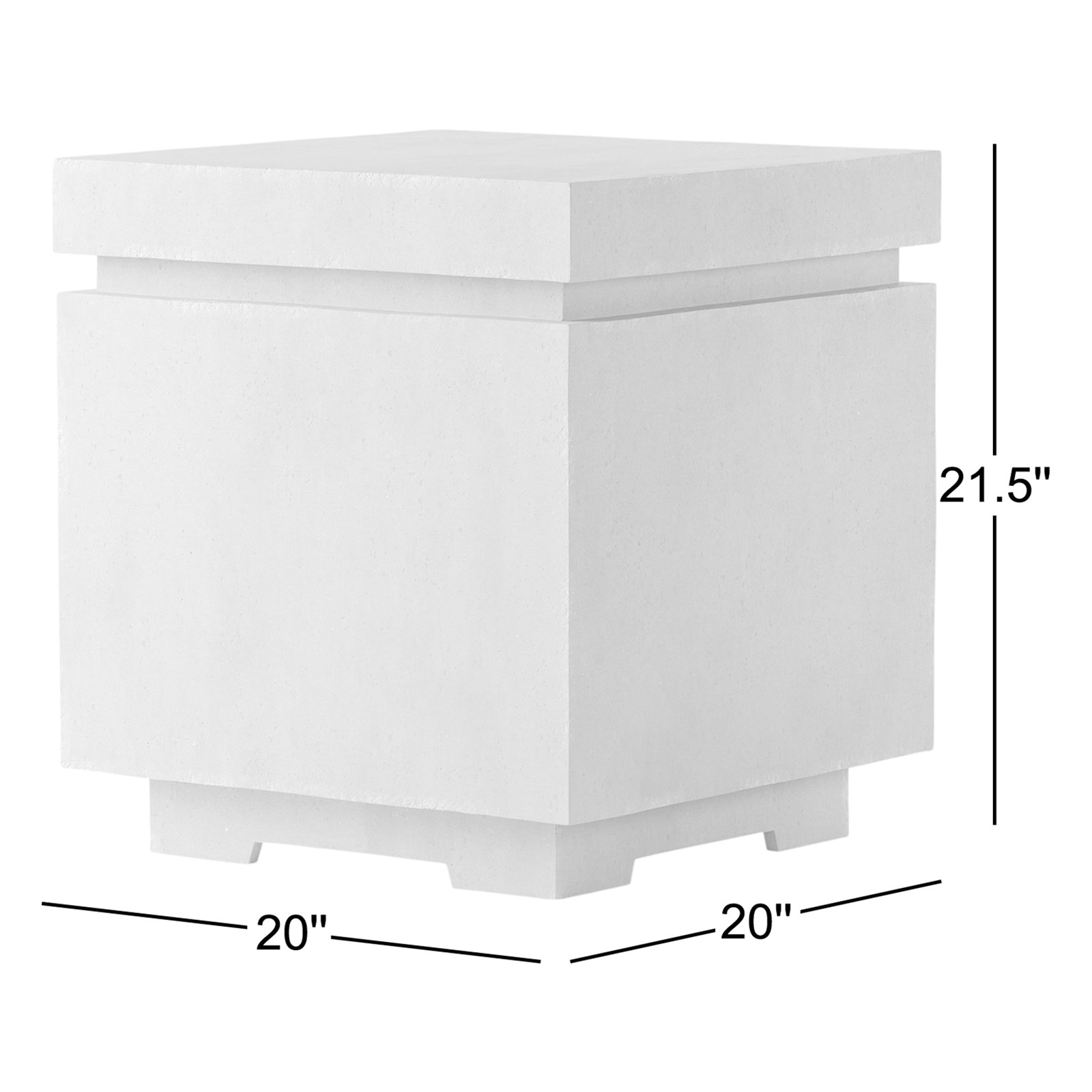 Eric Concrete Propane Tank Cover Side Table, Natural Concrete