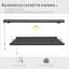 Dakota Fields 350cm W x 300cm D Polyester Grey Cover Motorised Retractable Patio Awning