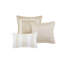 Édredon 7 pièces beige très grand avec diagonale, haute qualité, confort toutes saisons, jupe de lit et coussins décoratifs de style transitionnel moderne-120954181