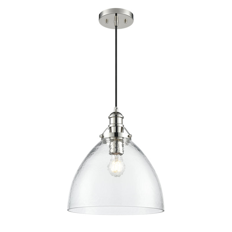 Luminaire suspendu 1 lumière Aloni, Nickel poli