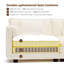 Canapé modulaire en U 6 pièces modulaire en forme de U 6 pièces avec pouf-chenille amovible - tissu beige-1623123505