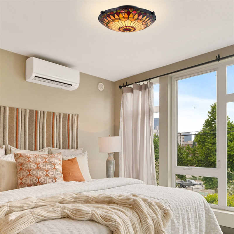 Lorentz Glass Semi Flush Mount