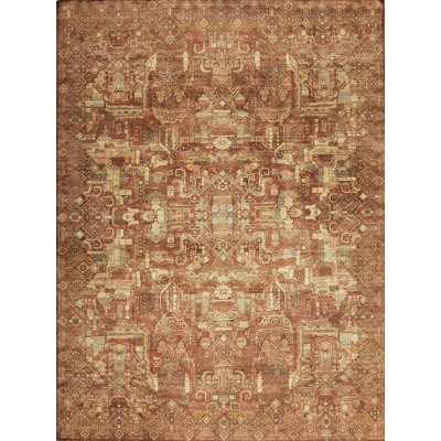 Manhattan Collection One-of-a-Kind 9.1 X 12.0 Wool Area Rug Brown