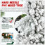 Arbre de Noël floqué avec 150 lumières à DEL blanc chaud - 350 pointes, PVC enneigé et branches à aiguille dure, conception à charnières pour une installation facile, support en métal robuste - arbre de vacances complet et réaliste