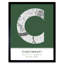 Cincinnati Ohio United States City Map Green 1 Piece Single Picture Frame Wall Art