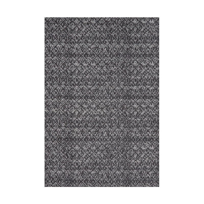 Tapis ikat noir/blanc Malerie, Rectangle 10 pi x 13 pi 2 po