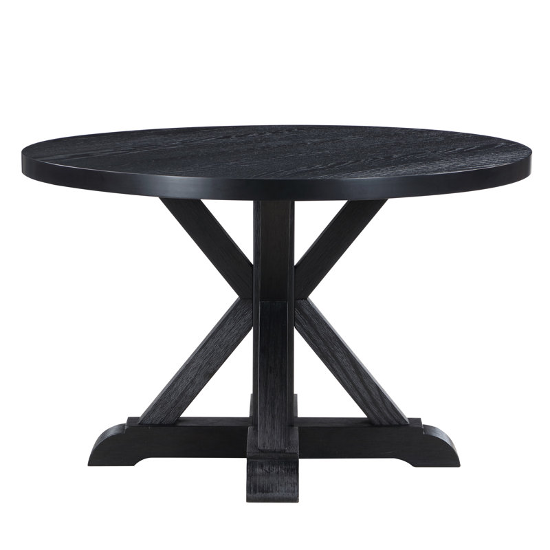 Table de salle à manger Nya, H 30 po x L 48 po x l 48 po, Noir
