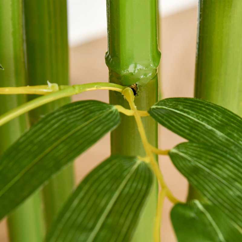 4.5FT Artificial Bamboo Tree, Faux Decorative Plant In Nursery Pot For Indoor Or Outdoor Décor