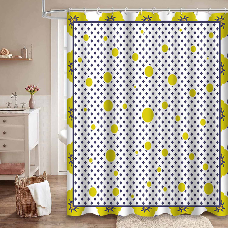 Rideau de douche à 12 crochets, L 72 po x l 78 po