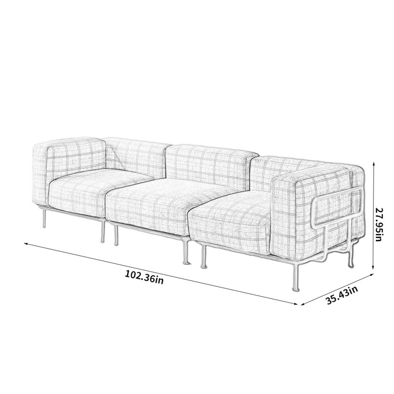 Canapé simple en tissu décontracté