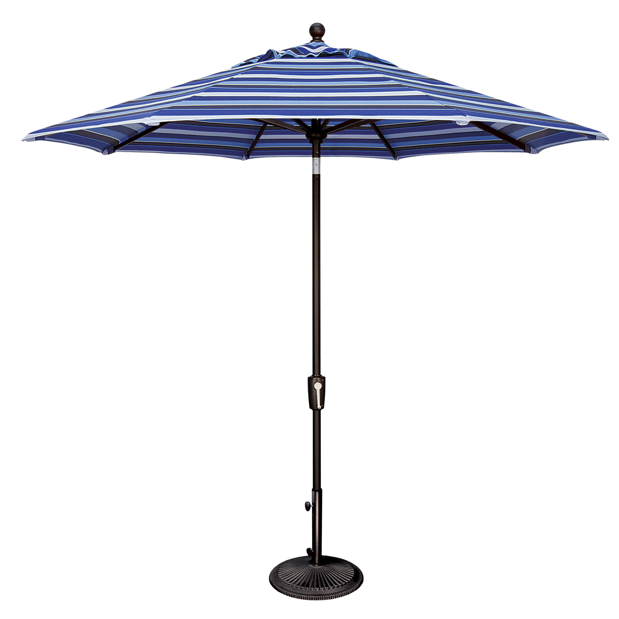 Canela 108'' Market Sunbrella® Umbrella, Cast Silver Sunbrella®, Canvas Black
