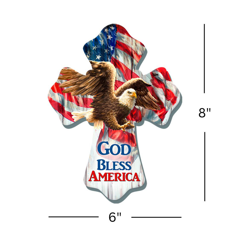 God Bless America - croix en bois