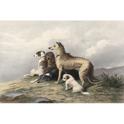 Highland Dogs by Sir Edwin Landseer - Wrapped Canvas Print