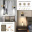 Ensemble de 2 appliques murales à pile, 2 lumières murales modernes sans fil avec télécommande, température de couleur et luminosité réglables, fonction de mémoire, installation facile pour la chambre à coucher, le salon, le couloir