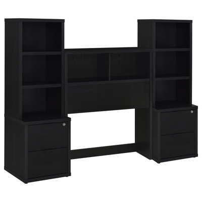 Zaanstad 3-Piece Bedroom Set Bookcase Headboard
