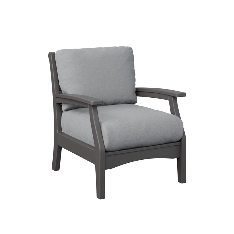 Fauteuil club et coussins Classic Terrace, Ardoise Cast, Imbuia