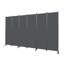 Paravent 6 panneaux d'intimité l 120 po x H 71 po pour espace intérieur, structure métallique robuste et cloison autoportante en tissu de polyester pour la chambre à coucher, le bureau et le salon - noir et gris