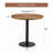 31.5" Round Dark Wood Grain Dining Table – Suction Molding, Water-Resistant