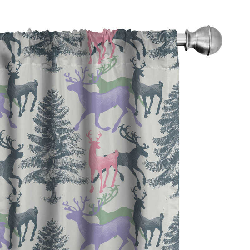 Semi-Sheer Rod Pocket Curtain Panels, 28" x 95"