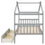 Lit simple en bois avec tiroirs, gris (ANCIEN SKU: WF300799AAE)-406572729-406572735