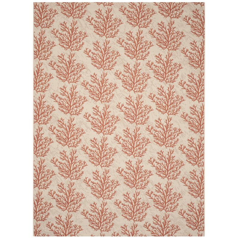 Plummer Performance Floral Indoor/Outdoor Area Rug, Rectangle 8' x 11'