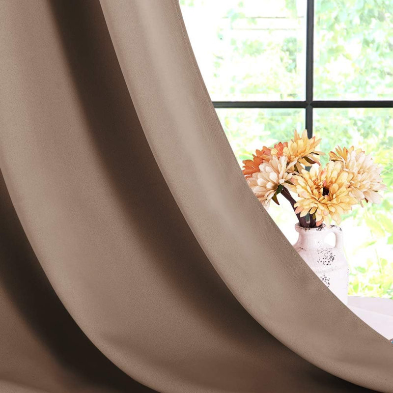 Blackout Curtain Pair, 42" W x 45" L, Cappuccino