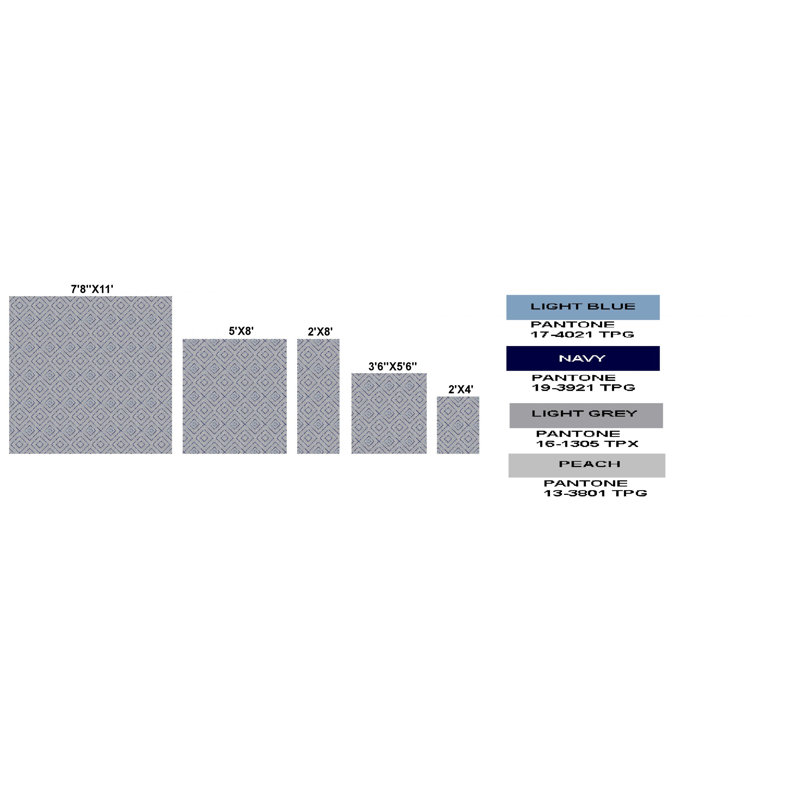 Tapis gris Gotthard, Rectangle 5 pi x 8 pi