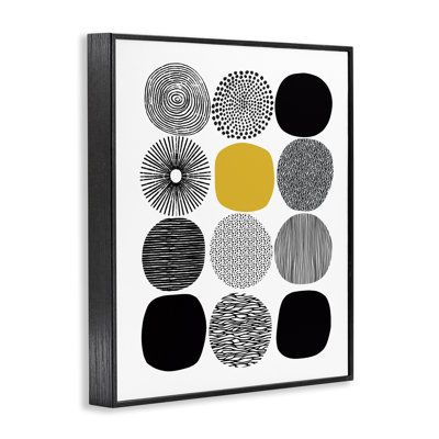 Giclée encadrée jaune à motif encadré par Lisa Nohren