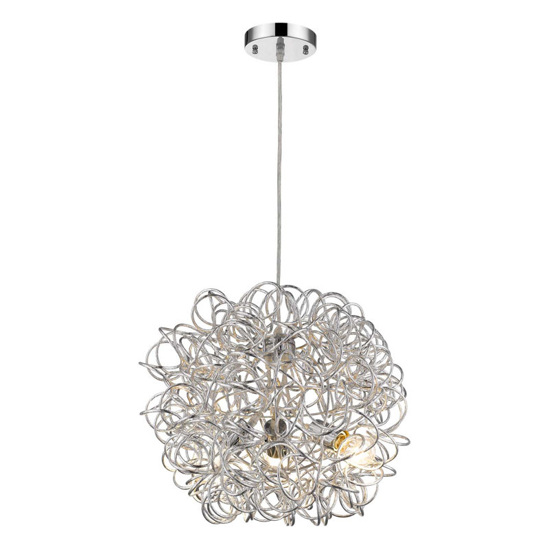 Lustre de globe à 3 lumières unique Harning