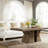 Rectangular Wood Coffee Table Center Snack Table