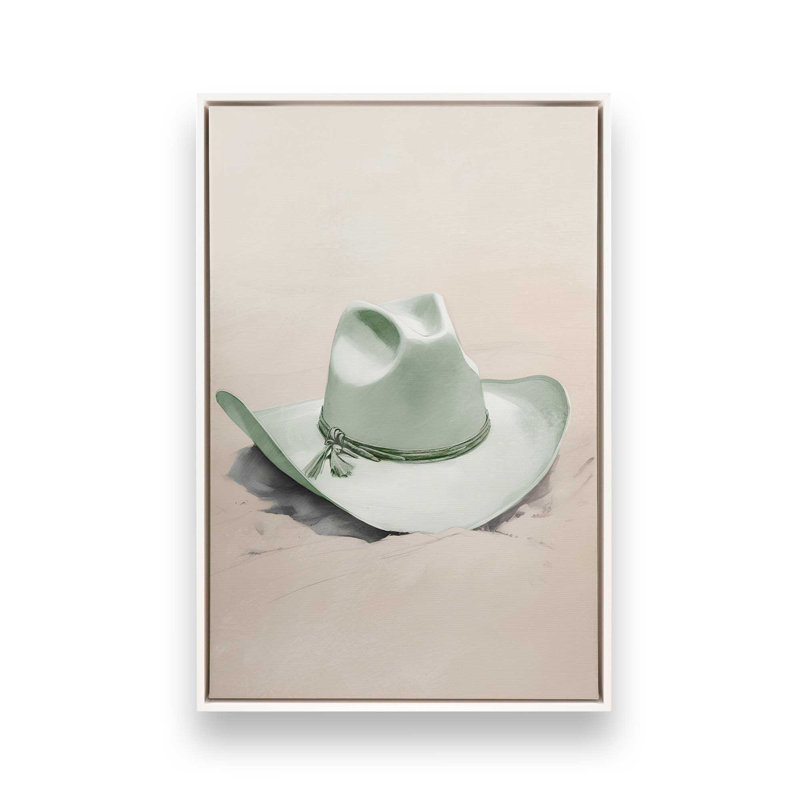 Cowboy Essentials in Green II Canvas Print, 36.75" H x 24.75" W, Opaque White