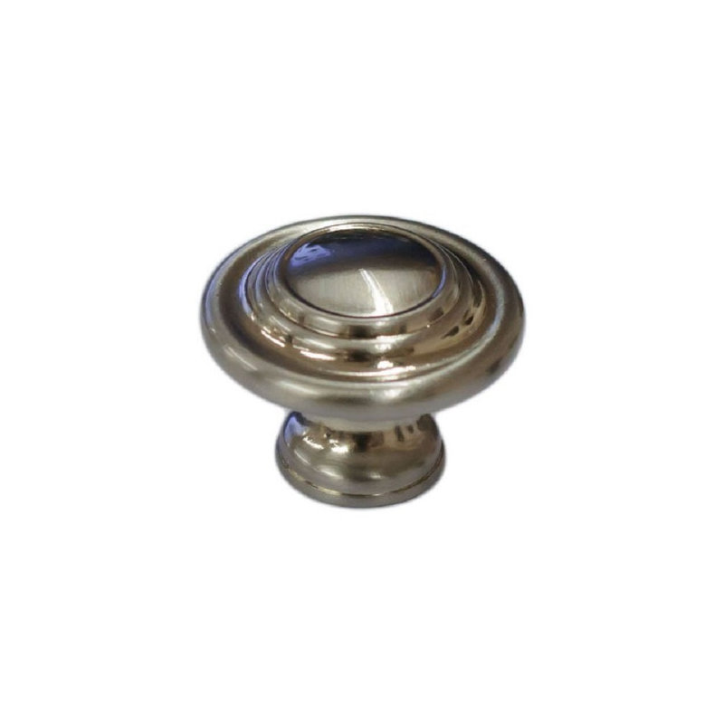 Paquet multiple de poignées champignon Diftir, Nickel satiné brossé