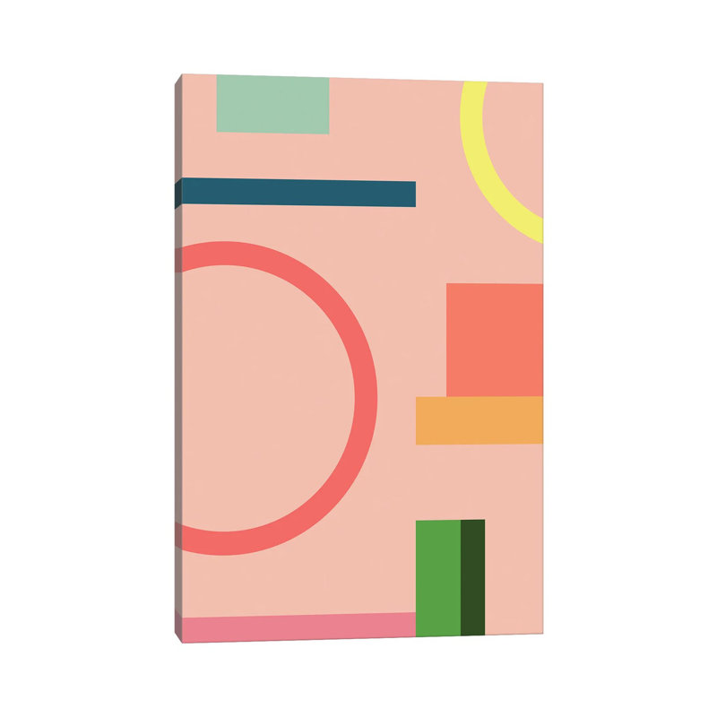 Modern Geometric LXX - Print on Canvas, Wrapped Canvas, 20.32 cm H x 30.48 cm W