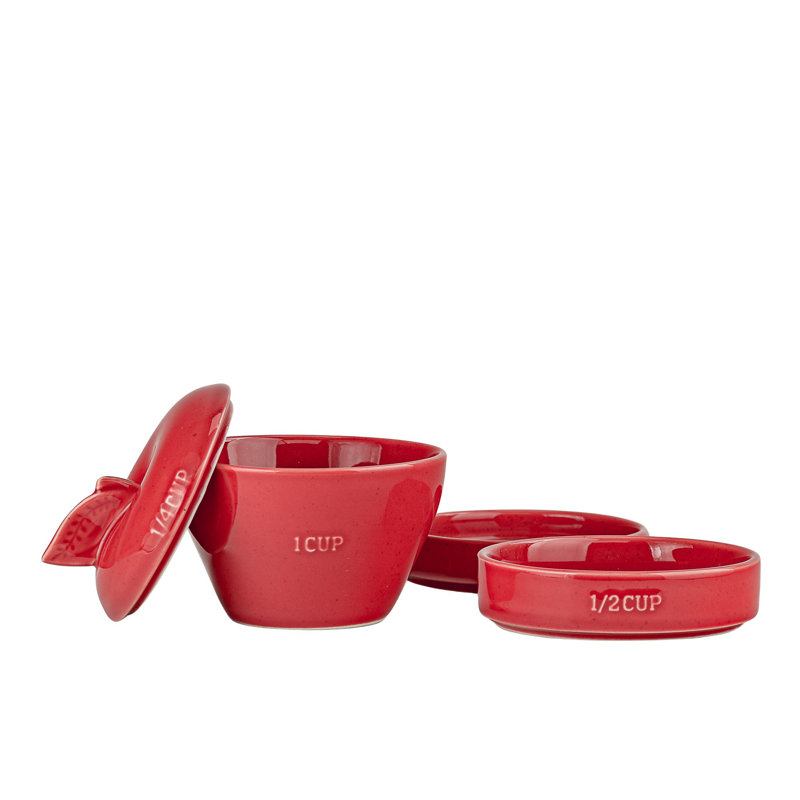 Tasses à mesurer tranchées, rouge, Rouge