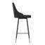 Tabourets Huseyn Commercial LeatherSoft avec structure en métal et pieds et repose-pieds argentés-78311399-78542892