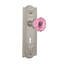 Meadows Plate with Decorative Keyhole and Crystal Pink Door Knob-1877015757-1877015745