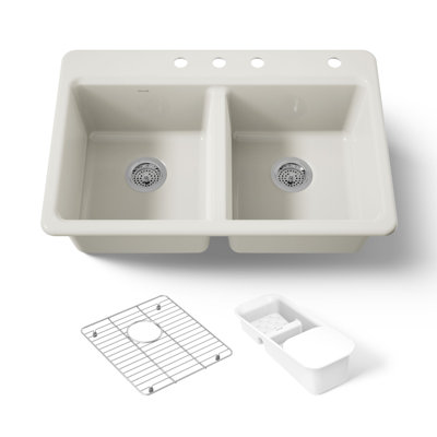 Riverby® 33" Top-Mount Double-Bowl Workstation Kitchen Sink