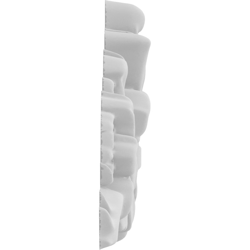 Rosette Marbleton, H 2 po x l 4 po x P 0,38 po