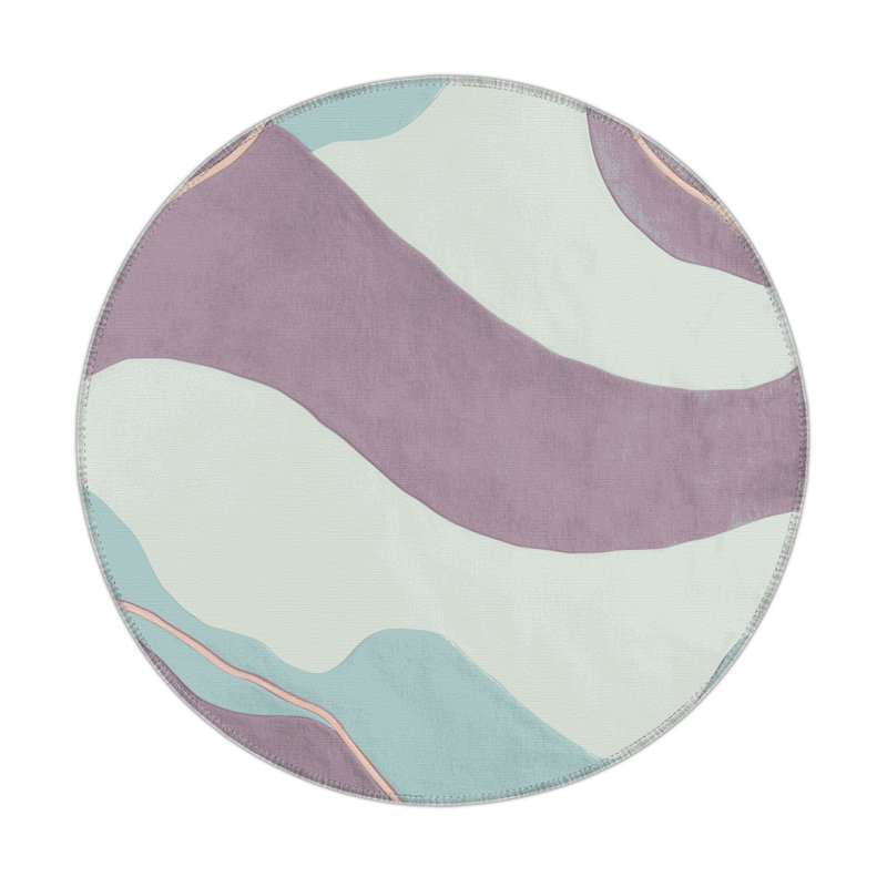 Amethyst Drift Indoor And Outdoor Area Rug, Round 5'