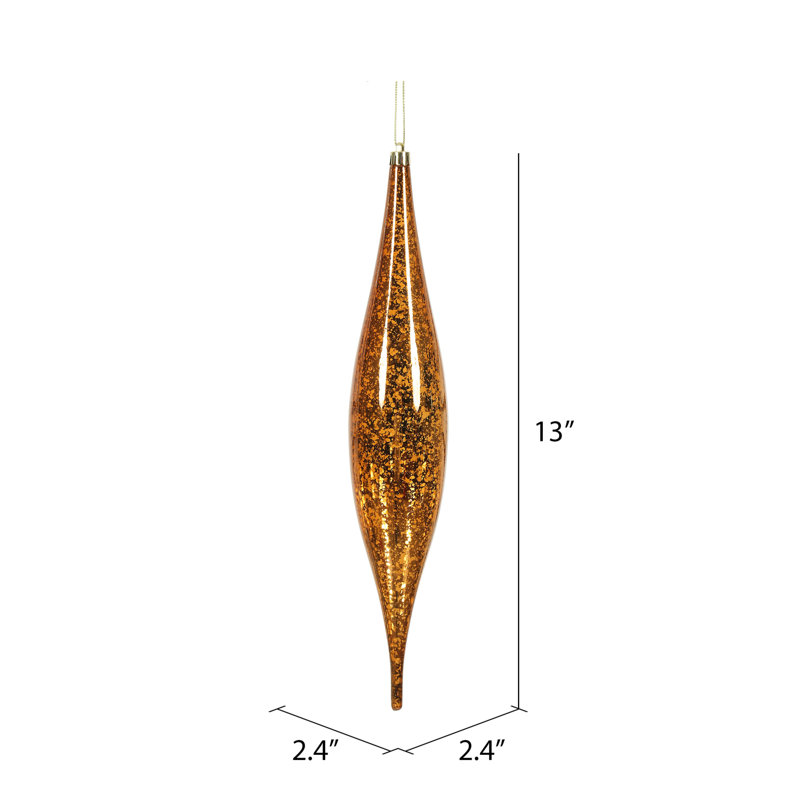 Ornement de Noël 13 "Mercury Rain Drop, Cuivre