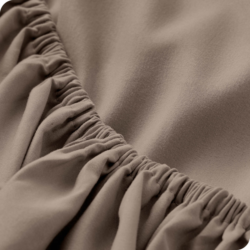 Taupe Queen Extra Deep Pocket Microfiber Fitted Sheet