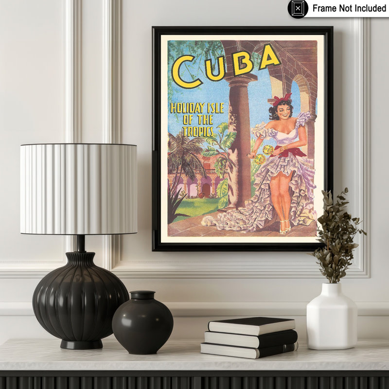 Cuba, île des tropiques, Sans cadre, Affiche, H 11 po x l 14 po