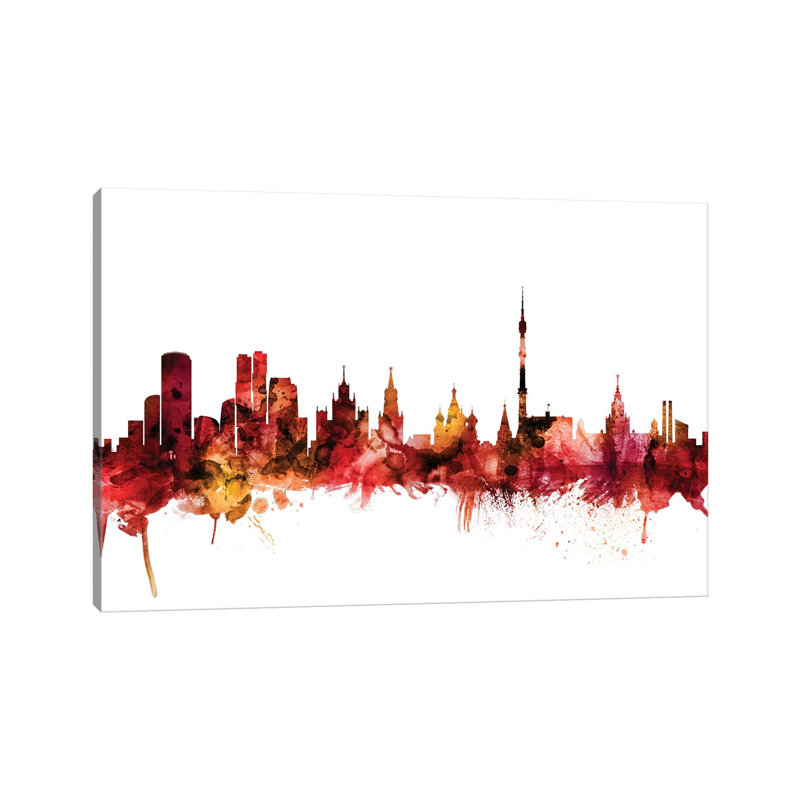 Moscow, Russia Skyline by Michael Tompsett - Wrapped Canvas Gallery-Wrapped Canvas Giclée, 30.48 cm H x 45.72 cm W