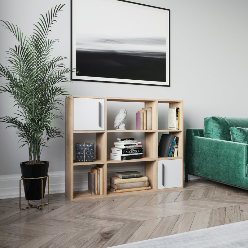 Najiyyah Storage Bookcase, Oak/White